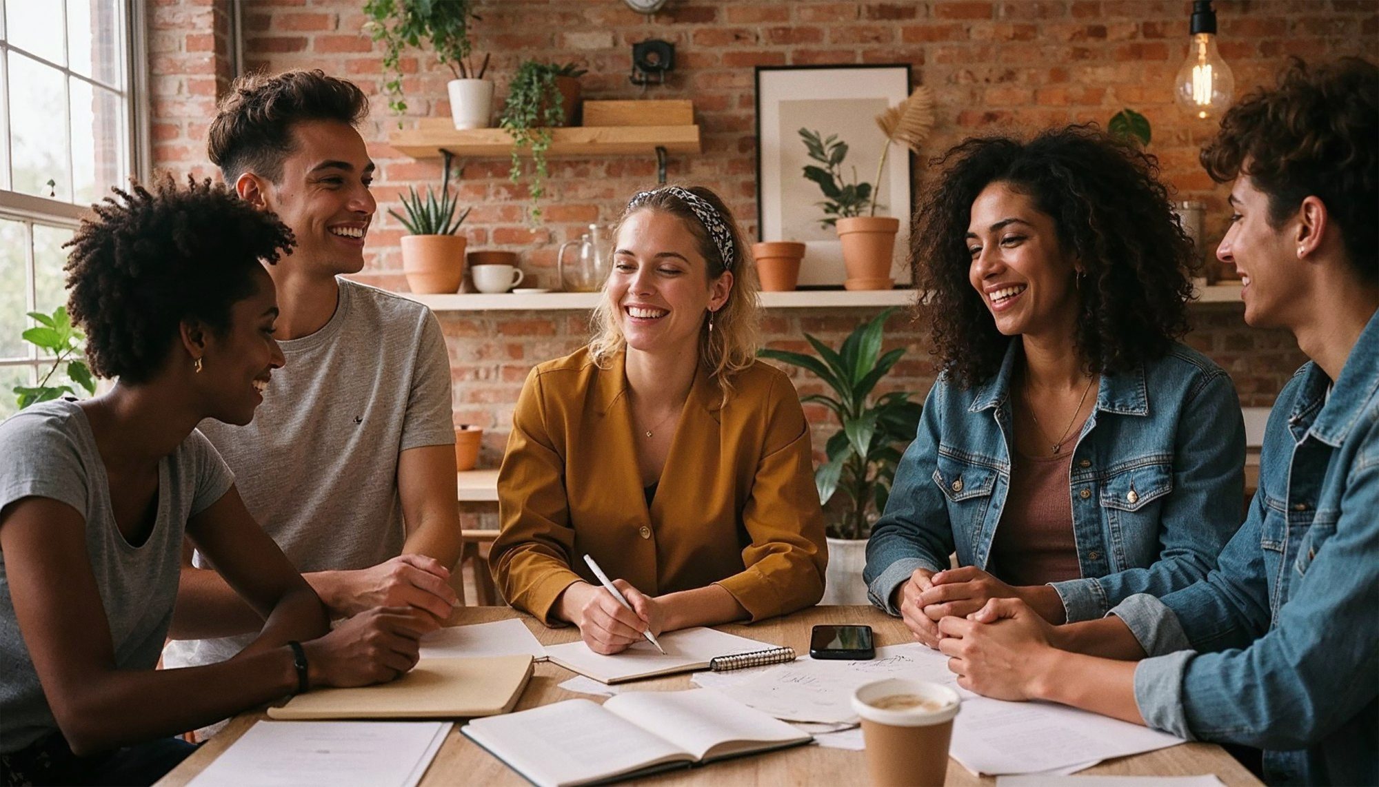 Collectif de recruteurs indépendants réunis autour d'une table